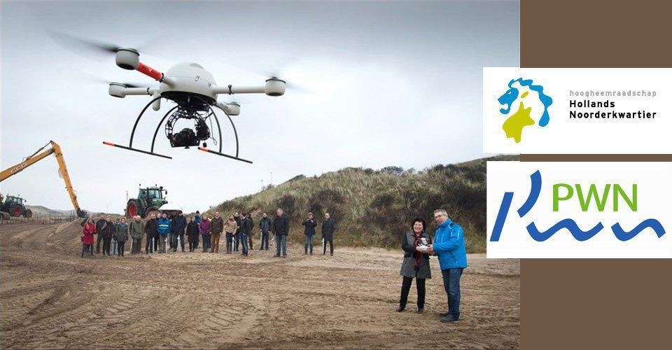 drones heemskerk waterleidingsbedrijf pwn hoogheemraadschap hollands noorderkwartier kieftenvlak quadcopter 2016