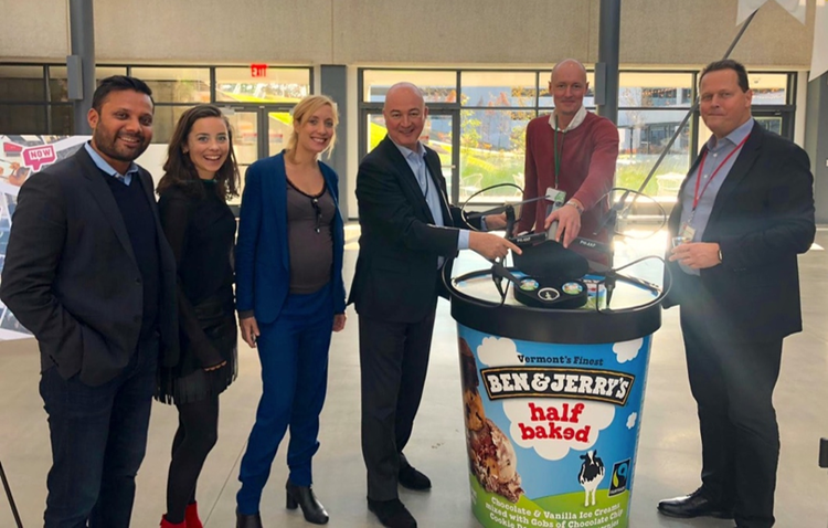 Unilever en Terra Drone bezorgen Ben en Jerry's met drones in New York